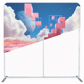 Pink Stairs Different World Double Sided Backdrop - Layoris